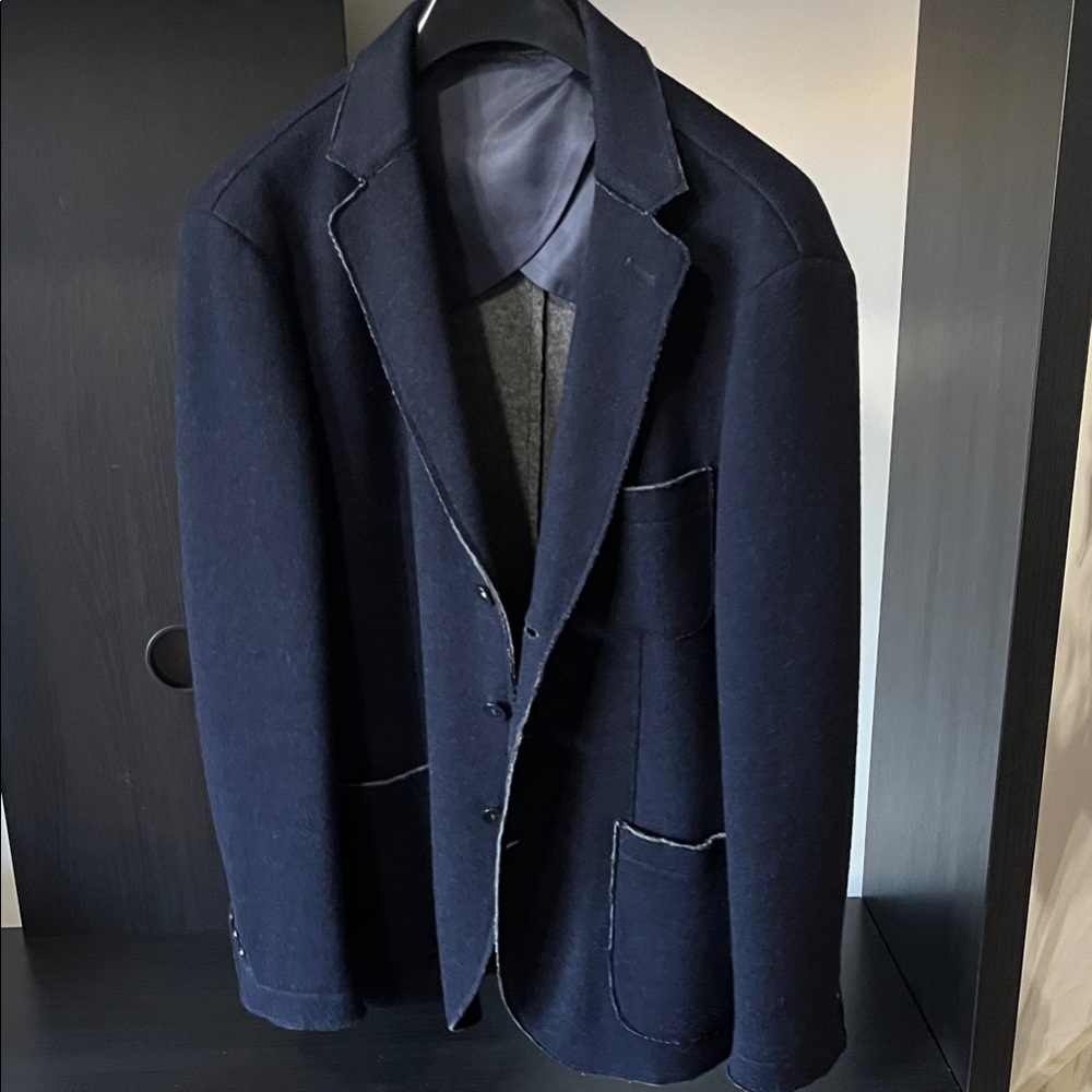 ATP.CO Navy Blazer with Grey Stitching